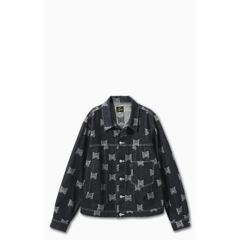 Needles Darts Jean Jacket in Indigo 10oz Denim Papillon Jacquard NWT MSRP: $495
